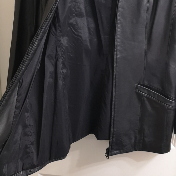 Danier Italian Leather Zip Up Tunic Length Fall Jacket Size S Buttery Soft - Picture 7 of 15